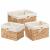 Coșuri de depozitare 3 pcs natural 35 x 30 x 25 cm GartenMobel Dekor