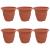 Ghiveci rotund pentru flori 6 pcs Roșu cărămidă Ø 26 x 21.5 cm GartenMobel Dekor