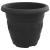 Ghiveci rotund pentru flori 24 pcs Negru Ø 26 x 21.5 cm Plastic GartenMobel Dekor