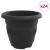 Ghiveci rotund pentru flori 24 pcs Negru Ø 26 x 21.5 cm Plastic GartenMobel Dekor