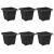Vază pătrată pentru flori 6 pcs Negru 43 x 43 x 33.5 cm Plastic GartenMobel Dekor
