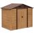 Casuta/magazie/sopron de gradina pentru depozitare unelte, otel si PP, efect lemn maro, 236x152x209 cm GartenVIP DiyLine