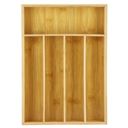 Organizator tacamuri si ustensile bucatarie, bambus, 25x35x5cm Household NewTrend