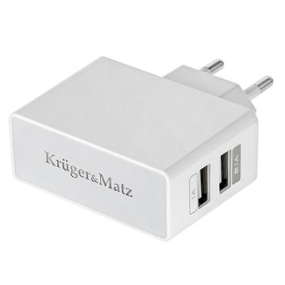 INCARCATOR RETEA DUAL USB 2.1A KRUGER&MATZ EuroGoods Quality