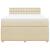 Pat continental cu saltea, crem, 140x200 cm, material textil GartenMobel Dekor