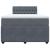 Pat box spring cu saltea, gri închis, 120x200 cm, catifea GartenMobel Dekor