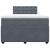 Pat box spring cu saltea, gri închis, 120x200 cm, catifea GartenMobel Dekor