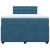 Pat box spring cu saltea, albastru, 120x200 cm, catifea GartenMobel Dekor