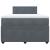 Pat box spring cu saltea, gri închis, 120x200 cm, catifea GartenMobel Dekor