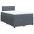 Pat box spring cu saltea, gri închis, 120x200 cm, catifea GartenMobel Dekor