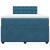 Pat box spring cu saltea, albastru, 120x200 cm, catifea GartenMobel Dekor