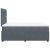 Pat box spring cu saltea, gri închis, 120x200 cm, catifea GartenMobel Dekor
