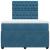 Pat box spring cu saltea, albastru, 120x200 cm, catifea GartenMobel Dekor