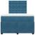 Pat box spring cu saltea, albastru, 120x200 cm, catifea GartenMobel Dekor