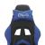 Scaun gaming pivotant/suport picioare negru/albastru piele eco GartenMobel Dekor