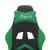 Scaun de gaming pivotant/suport picioare negru/verde piele eco GartenMobel Dekor