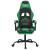 Scaun de gaming pivotant/suport picioare negru/verde piele eco GartenMobel Dekor