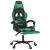 Scaun de gaming pivotant/suport picioare negru/verde piele eco GartenMobel Dekor