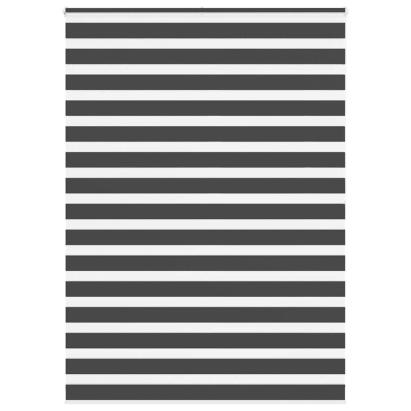 Jaluzea tip zebra neagră lățime țesătură 160,9 cm poliester GartenMobel Dekor