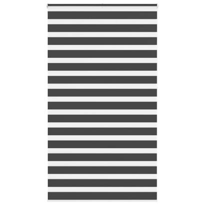 Jaluzea tip zebra neagră lățime țesătură 115,9 cm poliester GartenMobel Dekor