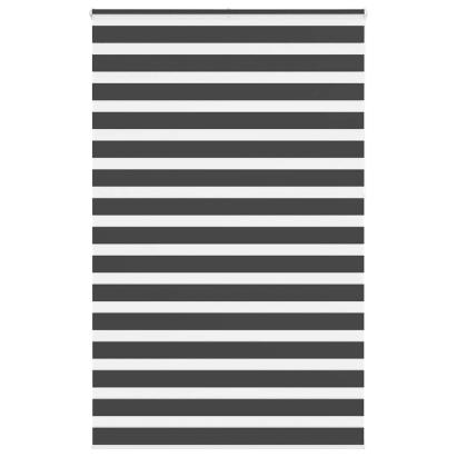 Jaluzea tip zebra neagră lățime țesătură 145,9 cm poliester GartenMobel Dekor