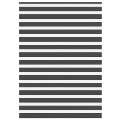 Jaluzea tip zebra neagră lățime țesătură 155,9 cm poliester GartenMobel Dekor