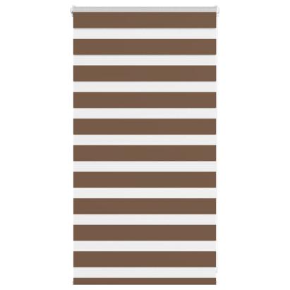 Jaluzea tip zebra maro lățime țesătură 70,9 cm poliester GartenMobel Dekor