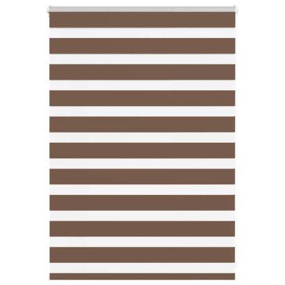 Jaluzea tip zebra maro lățime țesătură 90,9 cm poliester GartenMobel Dekor