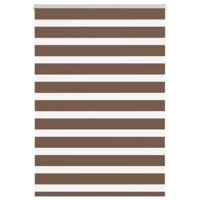 Jaluzea tip zebra maro lățime țesătură 100,9 cm poliester GartenMobel Dekor