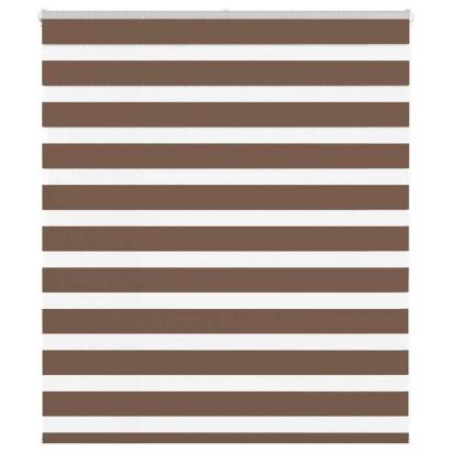 Jaluzea tip zebra maro lățime țesătură 125,9 cm poliester GartenMobel Dekor