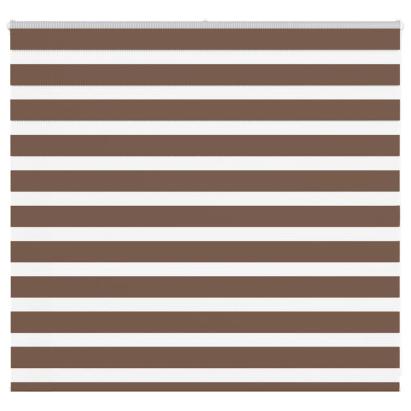 Jaluzea tip zebra maro lățime țesătură 155,9 cm poliester GartenMobel Dekor