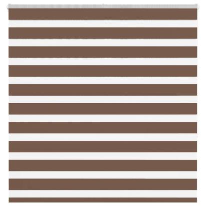 Jaluzea tip zebra maro lățime țesătură 145,9 cm poliester GartenMobel Dekor