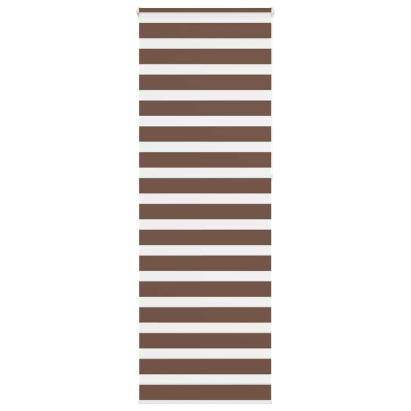 Jaluzea tip zebra maro lățime țesătură 80,9 cm poliester GartenMobel Dekor