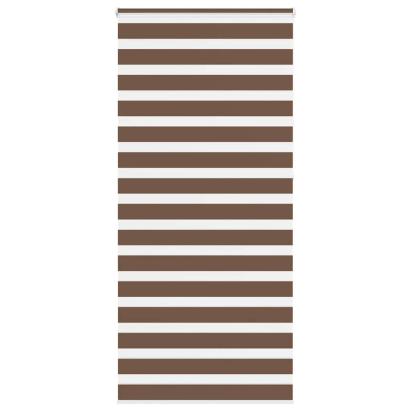 Jaluzea tip zebra maro lățime țesătură 105,9 cm poliester GartenMobel Dekor