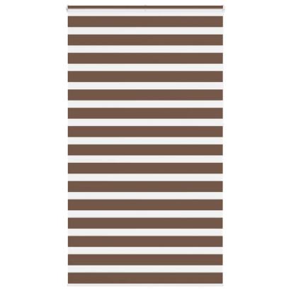Jaluzea tip zebra maro lățime țesătură 125,9 cm poliester GartenMobel Dekor