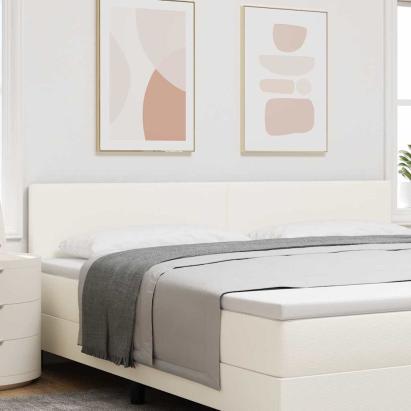Tăblie cap cu headboard Crem 200 cm Piele artificială GartenMobel Dekor