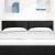Tăblie cap cu headboard Negru 144 cm Piele artificială GartenMobel Dekor