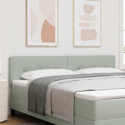 Tăblie cap cu headboard Gri deschis 180 cm Piele artificială GartenMobel Dekor