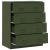 Bufeta verde măslină 67x39x83 cm oțel GartenMobel Dekor