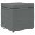 Taburet Gri închis 41 x 41 x 40 cm Stofă și lemn prelucrat GartenMobel Dekor