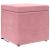 Taburet Roz 41 x 41 x 40 cm Catifea și lemn stratificat GartenMobel Dekor