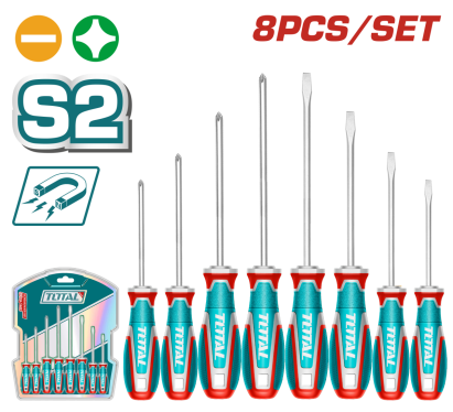 TOTAL - SET SURUBELNITE 8 PIESE SL SI PH PowerTool TopQuality