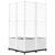 Jardinieră de grădină cu spalier, alb, 80x80x136 cm, PP GartenMobel Dekor