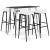 Set mobilier de bar, 5 piese, negru și alb GartenMobel Dekor