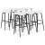 Set mobilier de bar, 7 piese, alb GartenMobel Dekor