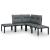 Set mobilier de grădină, 5 piese, negru/gri, poliratan GartenMobel Dekor