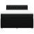 Pat box spring cu saltea, negru, 140x200 cm, textil GartenMobel Dekor