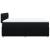 Pat box spring cu saltea, negru, 140x200 cm, textil GartenMobel Dekor