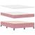 Pat cu arcuri cu lumini cu bandă LED Roz 140 x 190 cm Catifea GartenMobel Dekor