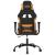 Scaun de gaming cu masaj, negru și portocaliu, textil GartenMobel Dekor